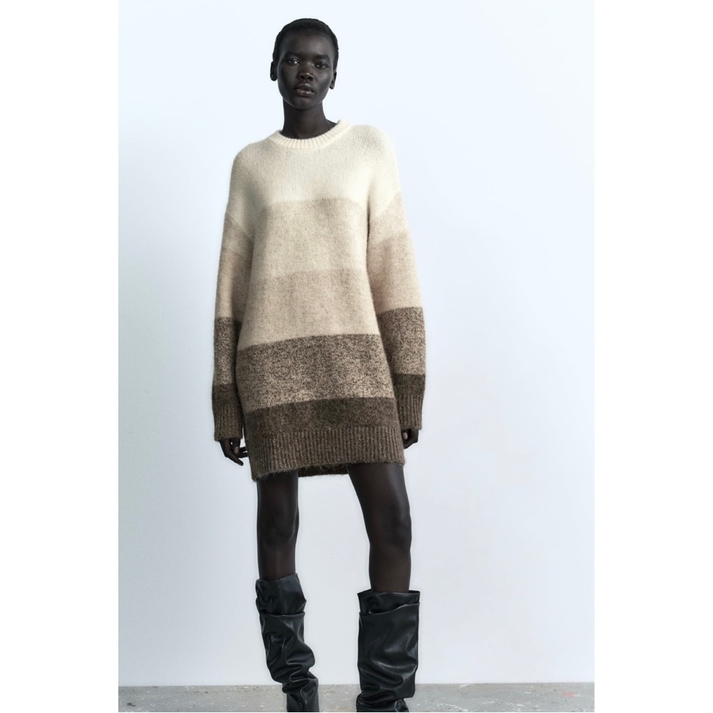 Zara Ombré Knit Mini Dress